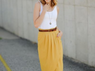 Юбка-тюльпан: кому идет и с чем носить